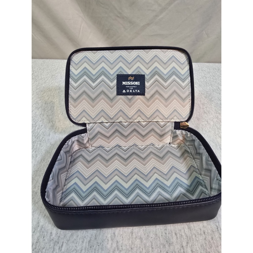 Missoni Exclusive Delta One Travel Case Pouch Blue Wave Zipper Ltd Edition -10